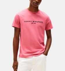 T-shirt droit signature coton organique Tommy Hilfiger
