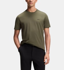 T-shirt droit en coton logo BOSS