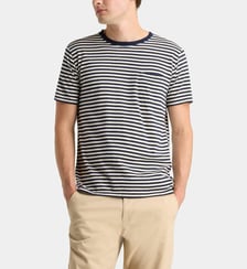 T-shirt marinière Héritage droit coton et lin Armor-Lux