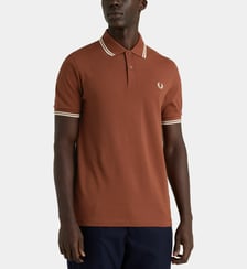 Polo droit Twin Tipped en coton piqué Fred Perry