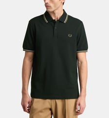 Polo droit Twin Tipped en coton piqué Fred Perry
