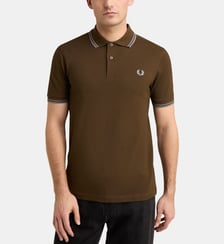 Polo droit Twin Tipped en coton piqué Fred Perry