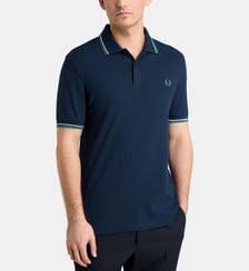 Polo droit Twin Tipped en coton piqué Fred Perry