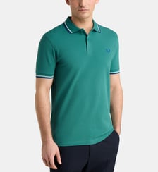 Polo droit Twin Tipped en coton piqué Fred Perry