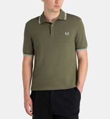 Polo droit Twin Tipped en coton piqué Fred Perry