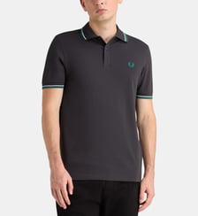 Polo droit Twin Tipped en coton piqué Fred Perry
