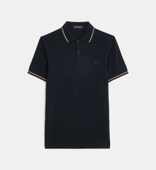 Polo droit Twin Tipped en coton piqué Fred Perry