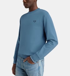 Sweat droit Crew Neck coton Fred Perry