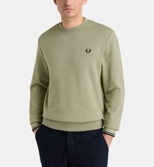 Sweat droit Crew Neck coton Fred Perry
