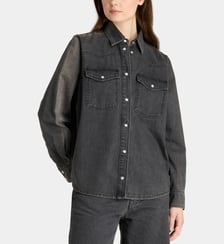 Chemise denim droite Colorado coton bio  Galeries Lafayette
