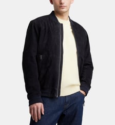 Blouson Bomber Mapeau en cuir Galeries Lafayette