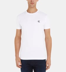 T-shirt droit coton monogramme Calvin Klein