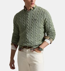 Pull droit maille câble coton Polo Ralph Lauren