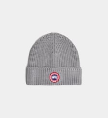 Bonnet laine revers écusson signature Canada Goose