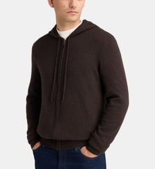 Gilet homme Nachcap zippé capuche cachemire Galeries Lafayette