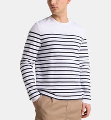 T-shirt marinière Sarina manches longues coton piqué  Galeries Lafayette