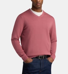 Pull droit Terive col V laine mérinos responsable Galeries Lafayette