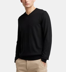 Pull droit Terive col V laine mérinos responsable Galeries Lafayette