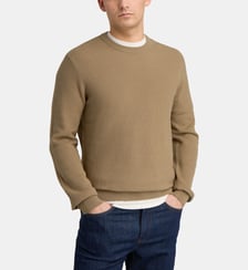 Pull droit uni Tonron nid d'abeille coton bio Galeries Lafayette
