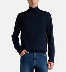 Pull maille droit Terirol col roulé laine mérinos Galeries Lafayette