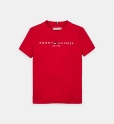 T-shirt droit signature coton Tommy Hilfiger
