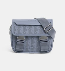 Petit messenger monogrammes grainé Lacoste