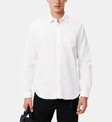 Chemise droite logo en coton Lacoste