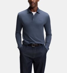 Polo en coton biologique avec logo brodé BOSS
