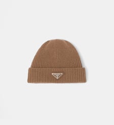 Bonnet en laine et cachemire signature Prada