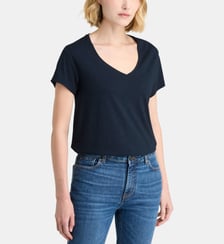T-shirt Noris V droit en coton mélangé Galeries Lafayette
