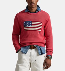 Pull droit drapeau U.S.A en coton Polo Ralph Lauren