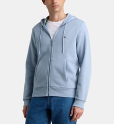 Sweat zippé droit capuche coton bio Lacoste