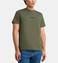 T-shirt droit logo laurier en coton Fred Perry