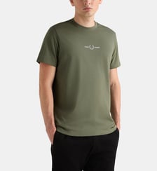 T-shirt droit logo laurier en coton Fred Perry