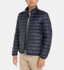 Doudoune droite matelassée signature Tommy Hilfiger
