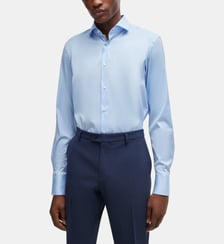 Chemise slim en coton mélangé BOSS