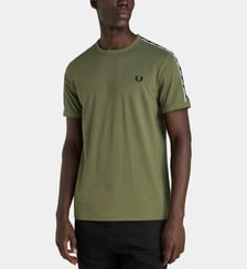 T-shirt droit bandes signatures coton Fred Perry