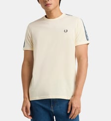 T-shirt droit bandes signatures coton Fred Perry