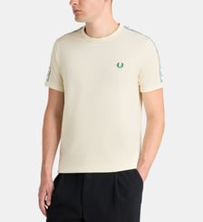 T-shirt droit bandes signatures coton Fred Perry