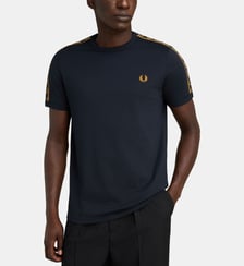 T-shirt droit bandes signatures coton Fred Perry