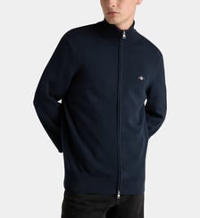 Cardigan droit zippé coton Gant