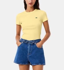 T-shirt slim fit coton côtelé Lacoste