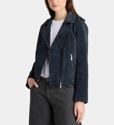 Blouson style motard Pixie croûte de cuir Galeries Lafayette