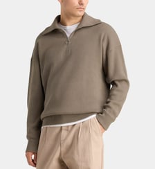Pull col camionneur ample Bribzip coton bio Galeries Lafayette