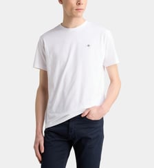 T-shirt droit logo en coton Gant