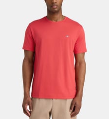 T-shirt droit logo en coton Gant