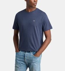 T-shirt droit logo en coton Gant