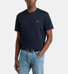 T-shirt droit logo en coton Gant