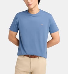 T-shirt droit logo en coton Gant