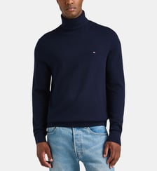 Pull droit en coton pima et cachemire Tommy Hilfiger